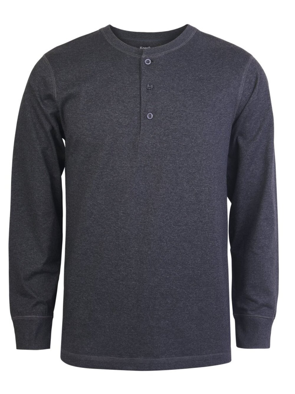 $10 SALE Men's Knocker Cotton Blend Henley Shirt - Charcoal Gray